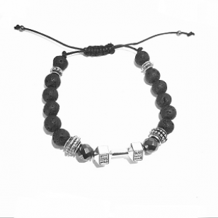 Armband Lava-stenen- Fitness 